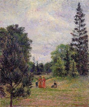 Camille Pissarro : Kew Gardens, Crossroads near the Pond